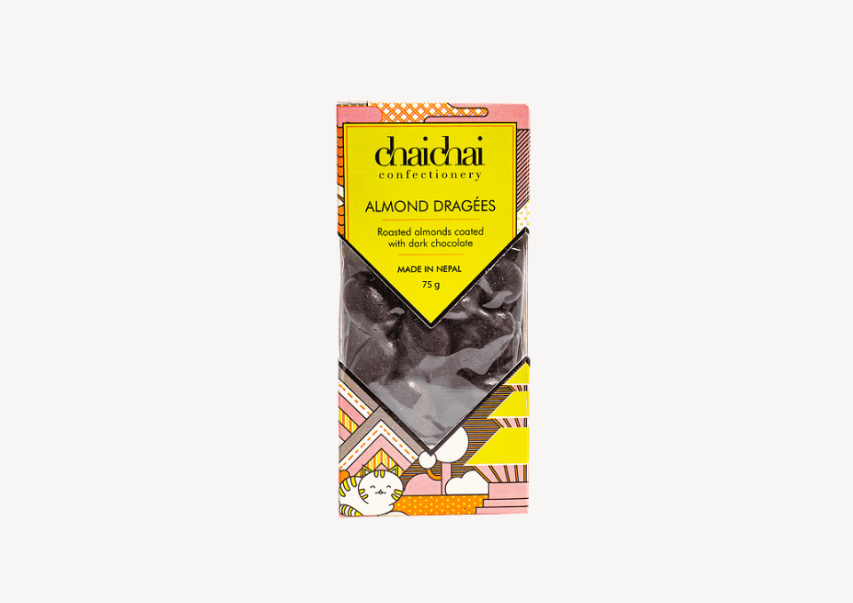 CHAI CHAI Almond Dragées (Dark) 75gms Box GMAD075
